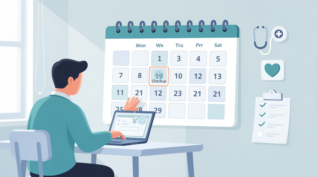 person scheduling doctor appointment
